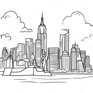 Pagina Da Colorare Dello Skyline Di New York 6344-5163