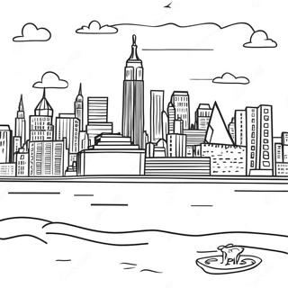 Pagina Da Colorare Dello Skyline Di New York 6344-5164