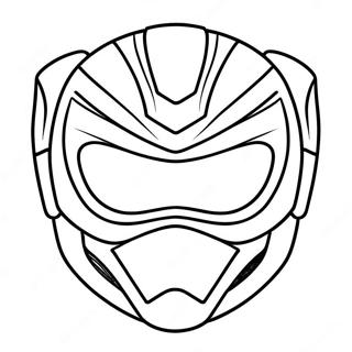 Pagina Da Colorare Maschera Power Ranger Colorata 63450-52510