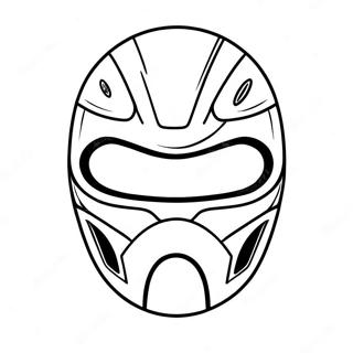 Pagina Da Colorare Maschera Power Ranger Colorata 63450-52512