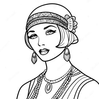 Pagina Da Colorare Flapper Girl Degli Anni 20 63709-52712