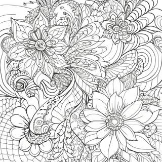 Pagina Da Colorare Tatuaggio Floreale Intricato 63740-52731