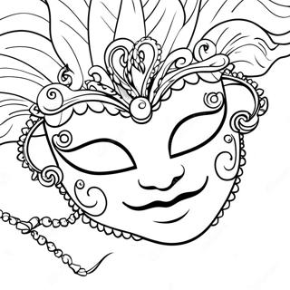 Pagina Da Colorare Della Maschera Di Mardi Gras 63949-52886