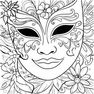 Pagina Da Colorare Della Maschera Di Mardi Gras 63949-52888