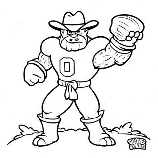 Pagina Da Colorare Della Mascotte Degli Oklahoma Sooners 64040-52968