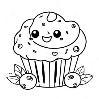 Pagina Da Colorare Di Muffin Ai Mirtilli 64239-53148