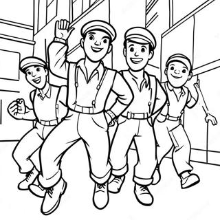 Pagina Da Colorare Dei Personaggi Dei Newsies In Azione 64290-53172