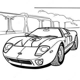 Pagina Da Colorare Della Classica Ford Gt Da Corsa 64511-53337