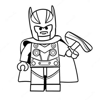 Pagina Da Colorare Di Lego Thor Con Il Martello 64531-53355