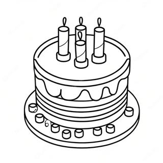 Pagina Da Colorare Della Torta Di Compleanno Lego Colorata 64581-53394