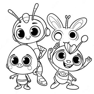 Pagina Da Colorare Personaggi Di Beat Bugs 64830-53595