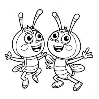 Pagina Da Colorare Jitterbug Che Balla Con I Beat Bugs 64831-53600