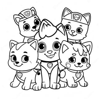 Paw Patrol Cat Pack Pagine Da Colorare