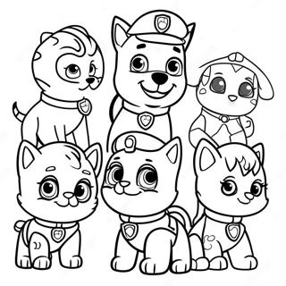 Pagina Da Colorare Del Cat Pack Di Paw Patrol 64950-53690