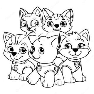 Pagina Da Colorare Del Cat Pack Di Paw Patrol 64950-53691