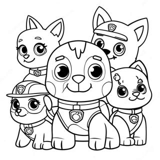 Pagina Da Colorare Del Cat Pack Di Paw Patrol 64950-53692