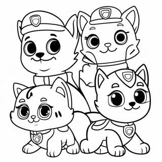 Pagina Da Colorare Del Cat Pack Di Paw Patrol Affascinante 64951-53687