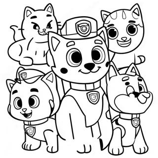 Pagina Da Colorare Del Cat Pack Di Paw Patrol Affascinante 64951-53688