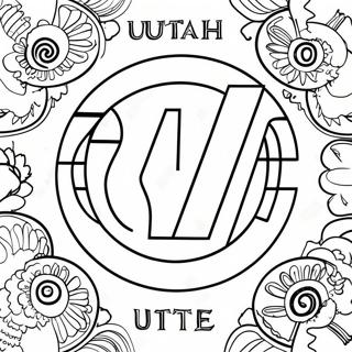 Pagina Da Colorare Del Logo Utah Utes 65060-53779