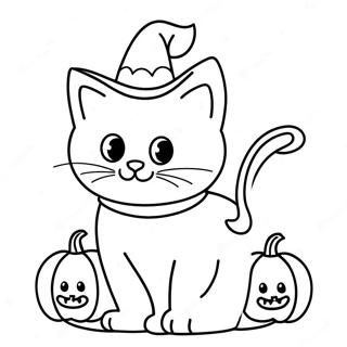 Pagina Da Colorare Gatto Di Halloween 65120-53826