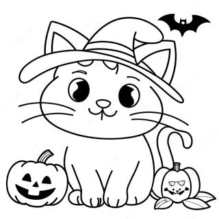 Pagina Da Colorare Gatto Di Halloween 65120-53827