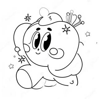 Pagina Da Colorare Carino Ice Kirby Con Fiocchi Di Neve 65141-53843