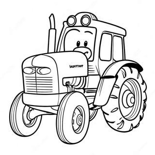 Pagina Da Colorare Di Tractor Ted Che Guida Un Trattore Colorato 65511-54136