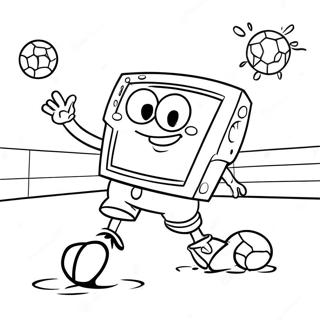 Spongebob Che Gioca A Calcio Da Colorare 65540-54143