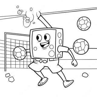 Spongebob Che Gioca A Calcio Da Colorare 65540-54144