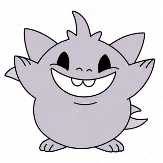 Pagina Da Colorare Gengar Carino Con Un Grande Sorriso 6555-5336