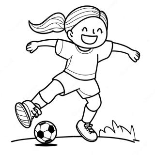 Ragazza Che Gioca A Calcio Da Colorare 65690-54271