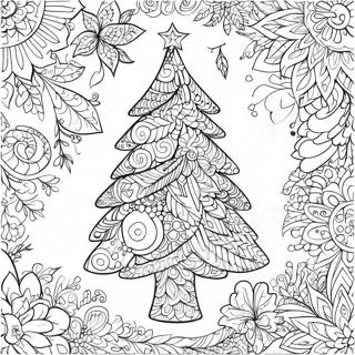 Albero Di Natale Zentangle Intricato Da Colorare 65741-54301