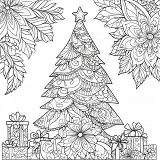 Albero Di Natale Zentangle Intricato Da Colorare 65741-54303