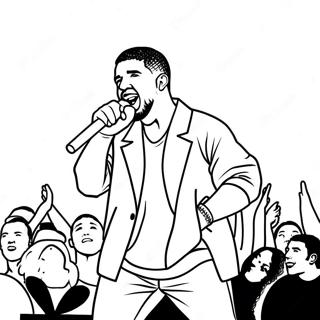 Pagina Da Colorare Di Drake Che Canta Sul Palco 6595-5367