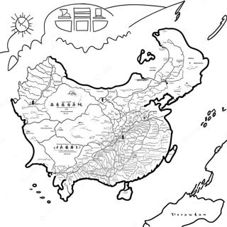 Pagina Da Colorare Della Mappa Di Taiwan 66420-54846