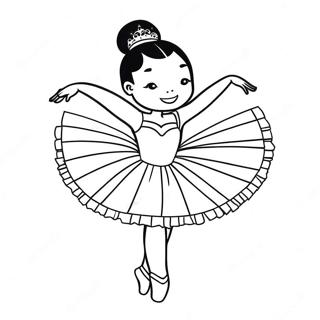 Pagina Da Colorare Di Una Elegante Ballerina Nera In Tutu 66571-54988