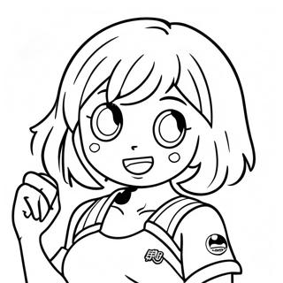 Uraraka Pagine Da Colorare