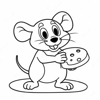 Pagina Da Colorare Di Jerry Mouse Che Gioca Con Il Formaggio 66641-55014