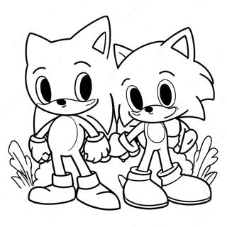 Pagina Da Colorare Di Sonic E Amici Per San Valentino 66761-55134