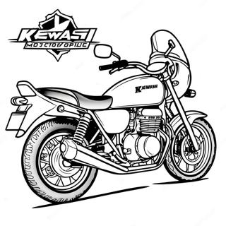 Pagina Da Colorare Della Motocicletta Kawasaki 66850-55198