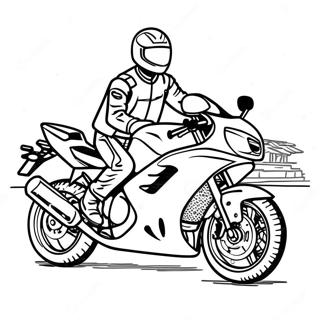 Pagina Da Colorare Della Motocicletta Kawasaki 66850-55199