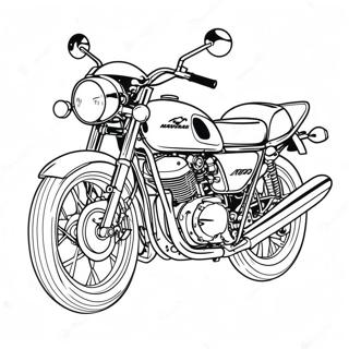 Pagina Da Colorare Della Motocicletta Kawasaki Classica 66851-55194