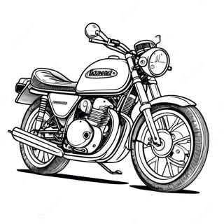 Pagina Da Colorare Della Motocicletta Kawasaki Classica 66851-55195