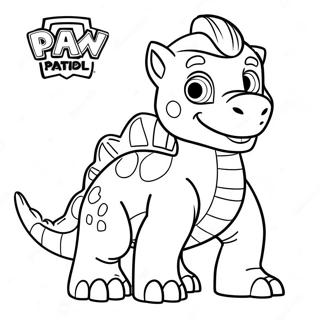 Rex Il Dinosauro Pagina Da Colorare Della Paw Patrol 67052-55336