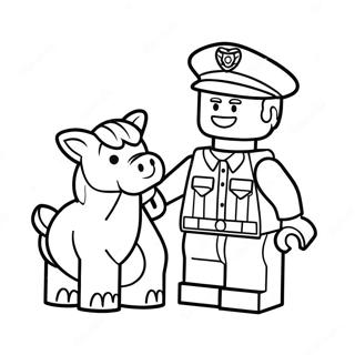 Pagina Da Colorare Dellagente Di Polizia Lego In Azione 67173-55435