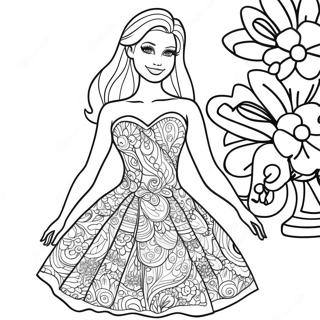 Pagina Da Colorare Di Chelsea Barbie In Un Vestito Scintillante 67273-55510