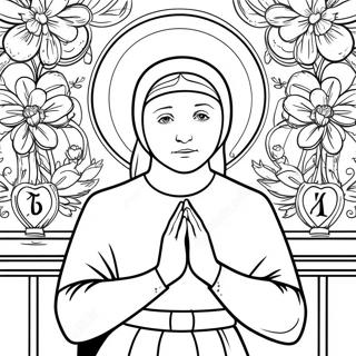 Pagina Da Colorare Di Santa Elisabetta Ann Seton In Preghiera 67363-55581