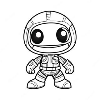 Pagina Da Colorare Di Sackboy In Abbigliamento Da Avventura 67403-55615