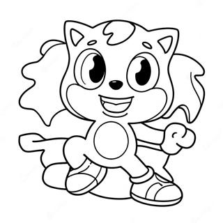 Pagina Da Colorare Di Cute Cream E Cheese Sonic In Azione 67663-55820