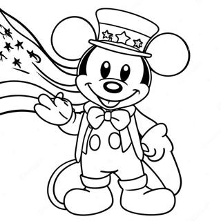 Mickey Con Abbigliamento Patriottico Pagina Da Colorare 68133-56199